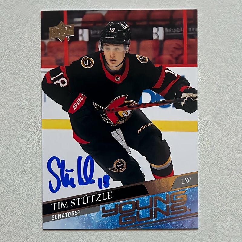 2020-21 UD Young Guns #482 TIM STUTZLE Autographed Rookie Card