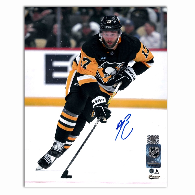 Bryan Rust Autographed Pittsburgh Penguins Home 8×10 Photo
