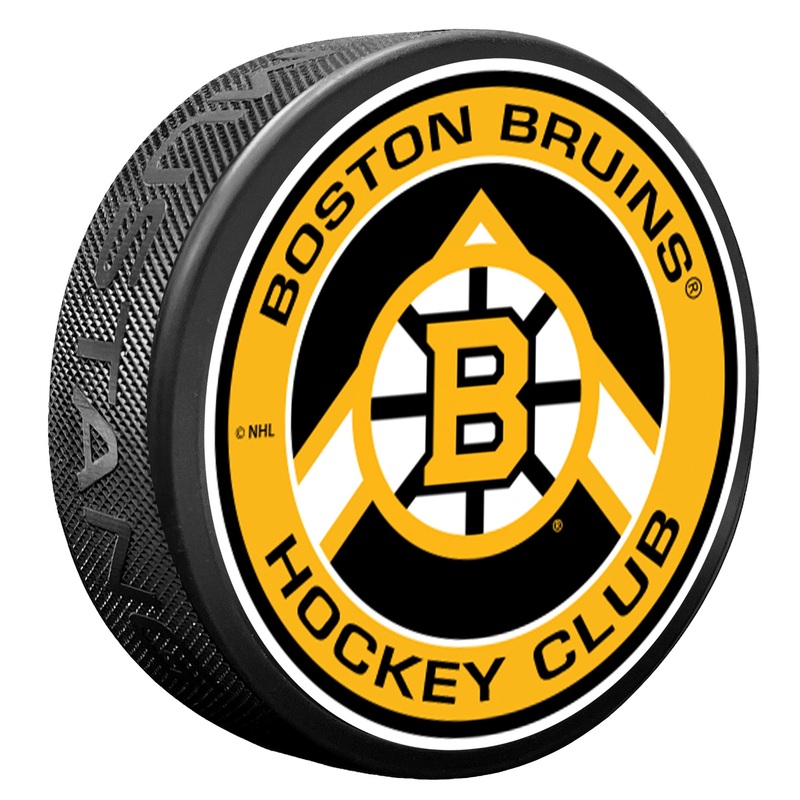 Boston Bruins Puck – Chevron Banner