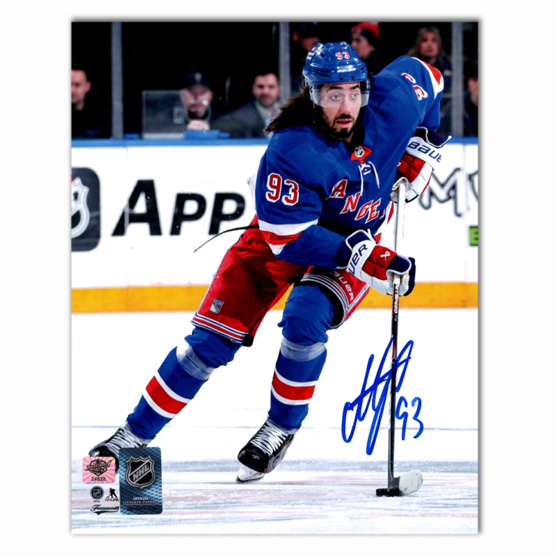 Mika Zibanejad Autographed New York Rangers Home 8×10 Photo
