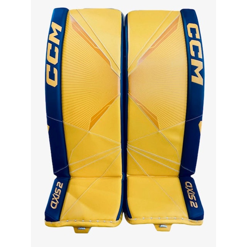 Axis 2 Pro Goalie Leg Pads|SPORT GOLD/NAVY|34+2