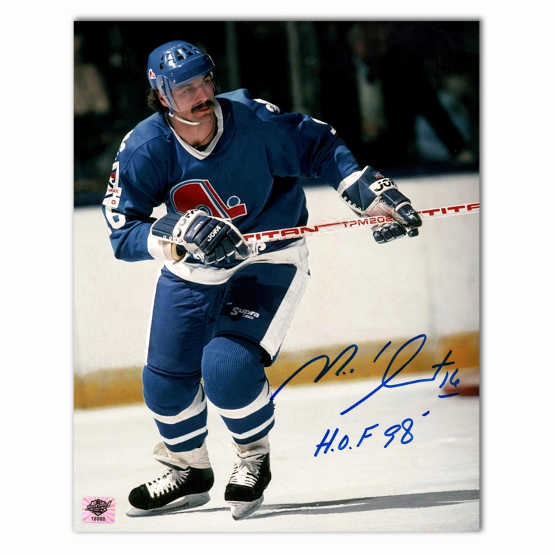 Michel Goulet Autographed Quebec Nordiques Home 8×10 Photo