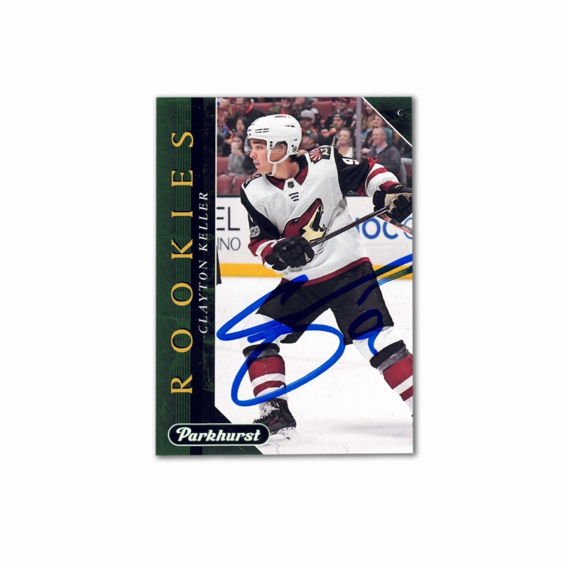 2017-18 UD Parkhurst Rookies Emerald #PR-1 CLAYTON KELLER Autographed Rookie Card