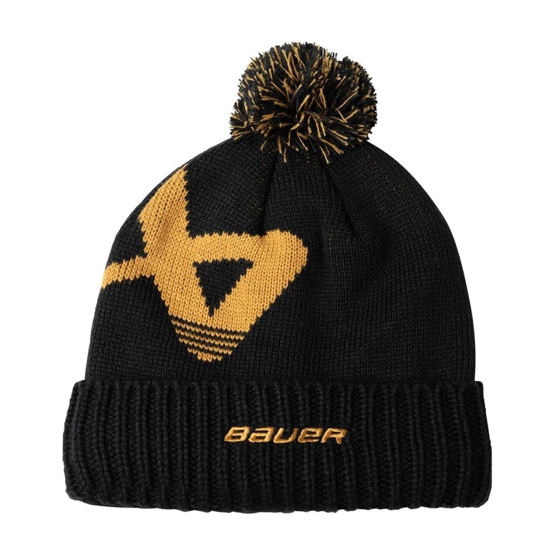 Bauer Intarsia Knit Pom Yth Black/Yellow
