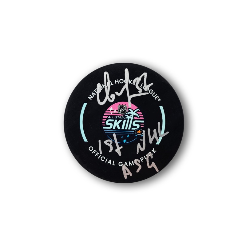 Andrei Svechnikov Autographed 2023 All Star Skills Official Hockey Puck Inscribed 1st ASG