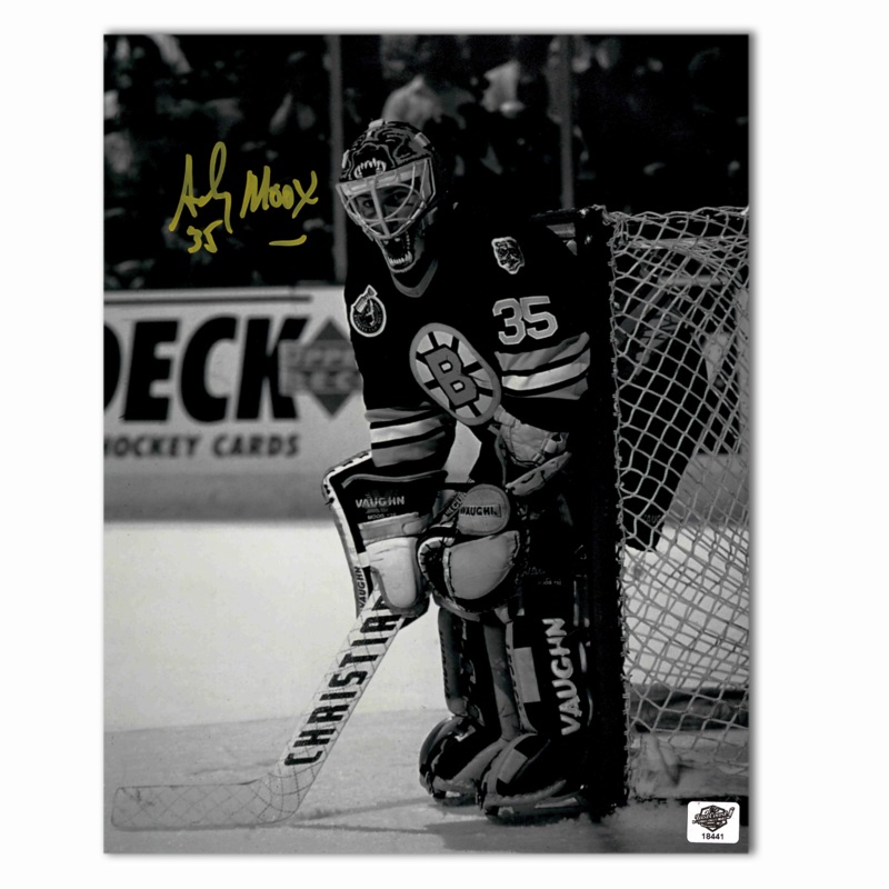 Andy Moog Autographed Boston Bruins 8×10 Photo