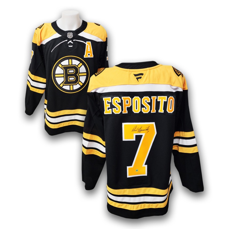 Phil Esposito Autographed Boston Bruins Home Fanatics Premium Jersey