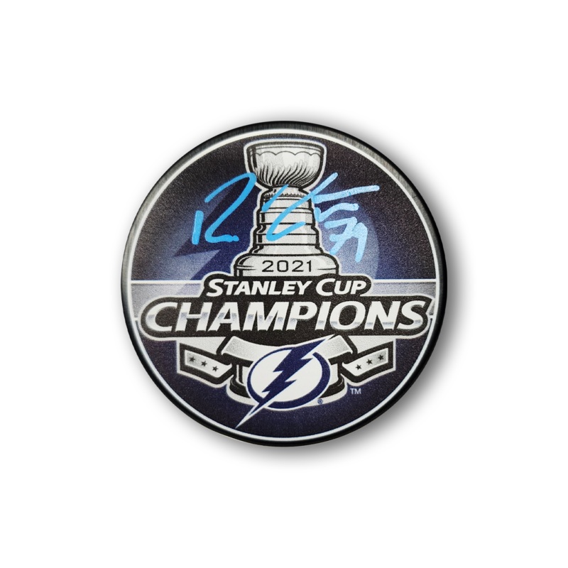 Ross Colton Autographed 2018 Tampa Bay Lightning Stanley Cup Champion Hockey Puck