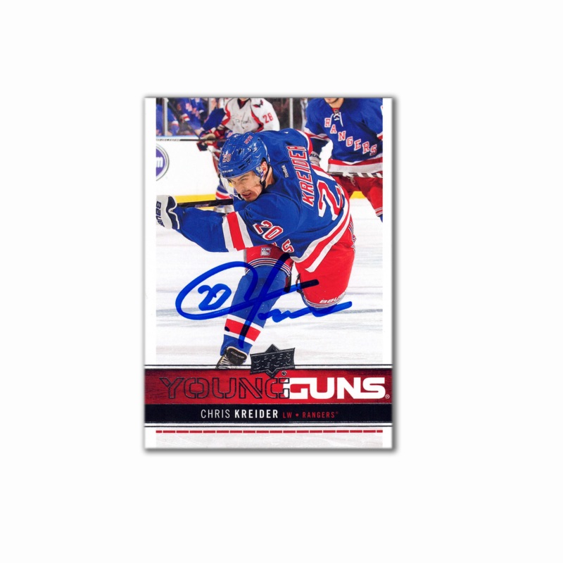 2012-13 UD Young Guns #237 CHRIS KREIDER Autographed Rookie Card