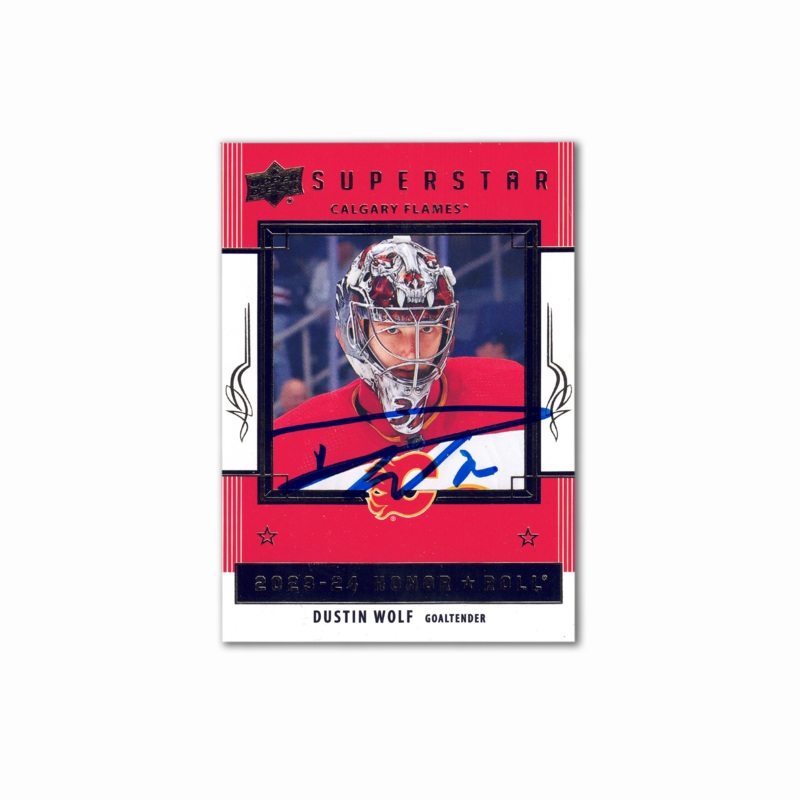 2023-24 UD Honor Roll Superstar #HR56 DUSTIN WOLF Autographed Rookie Card