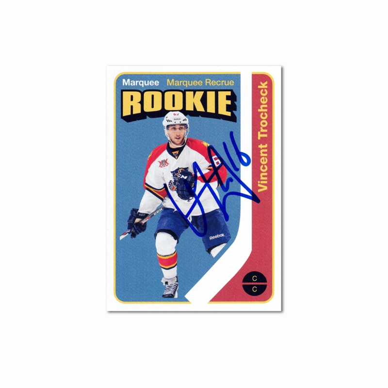 2014-15 OPC Marquee Retro #505 VINCENT TROCHECK Autographed Rookie Card