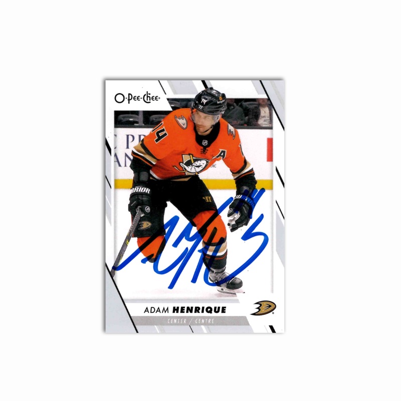 Adam Henrique Autographed Anaheim Ducks 2023-24 O-Pee-Chee Hockey Card
