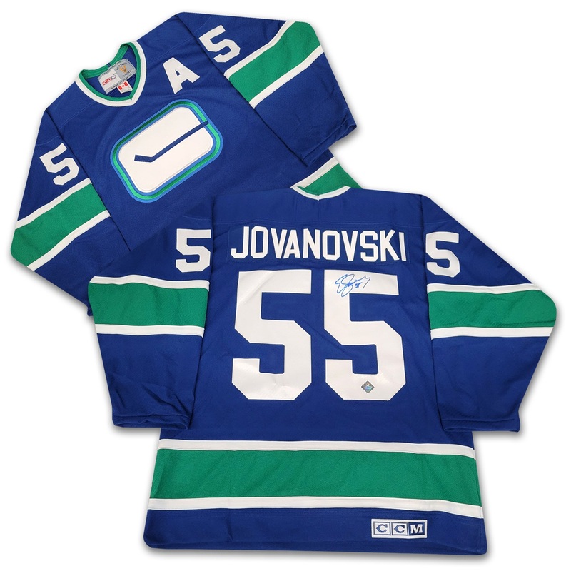 Ed Jovanovski Vancouver Canucks Blue CCM Jersey