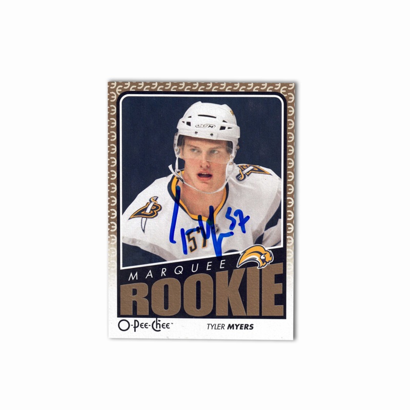 2009-10 OPC Marquee #771 TYLER MYERS Autographed Rookie Card
