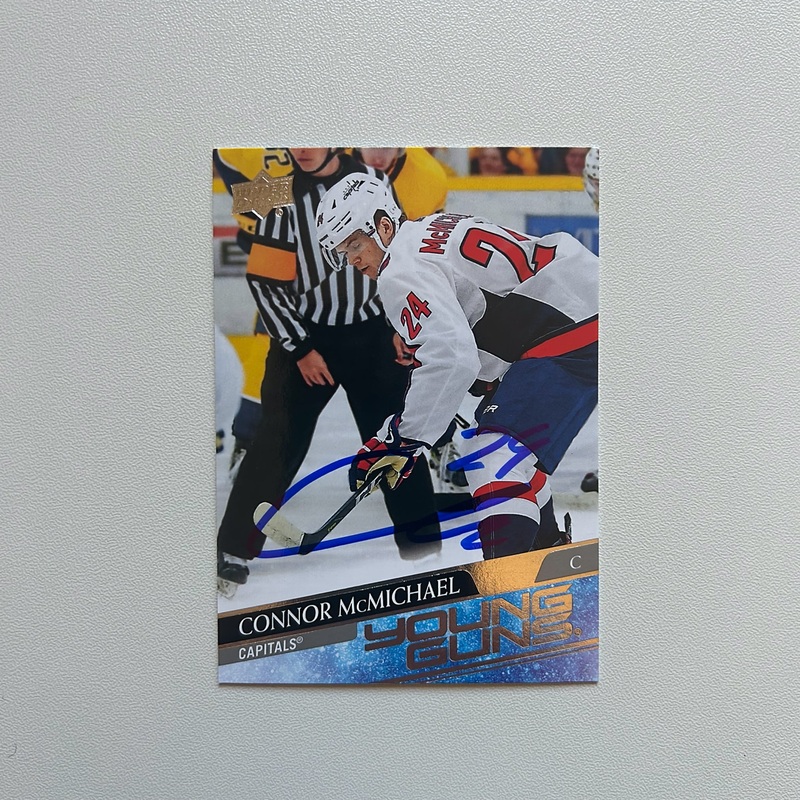 2021-22 UD Young Guns #234 CONNOR MCMICHAEL Autographed Rookie Card