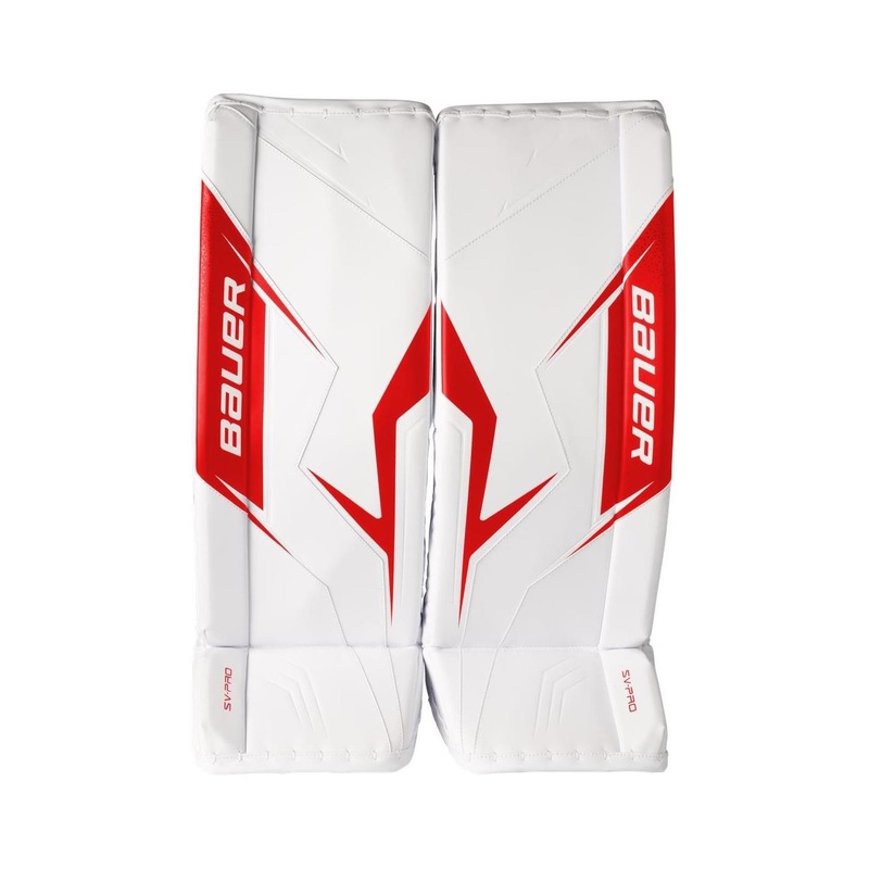 Bauer Goalie Leg Pads SV-Pro Sr White/Red