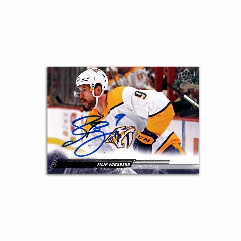 Filip Forsberg Autographed Nashville Predators Hockey Card
