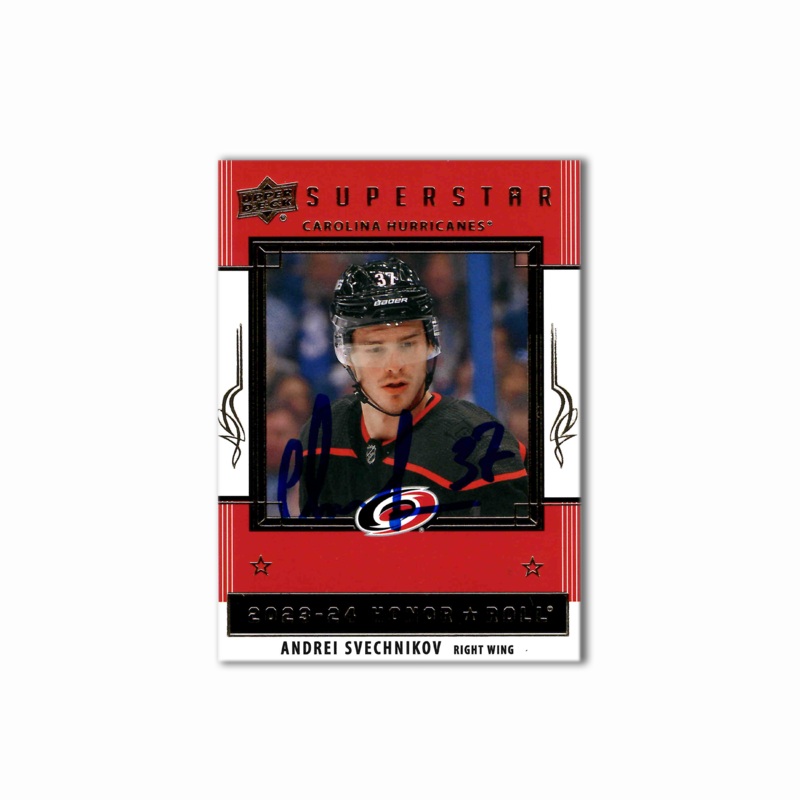 Andrei Svechnikov Autographed Carolina Hurricanes 2023-24 Honor Roll Hockey Card