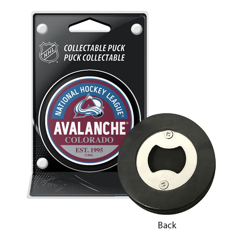 Colorado Avalanche Block Puck Bottle Opener
