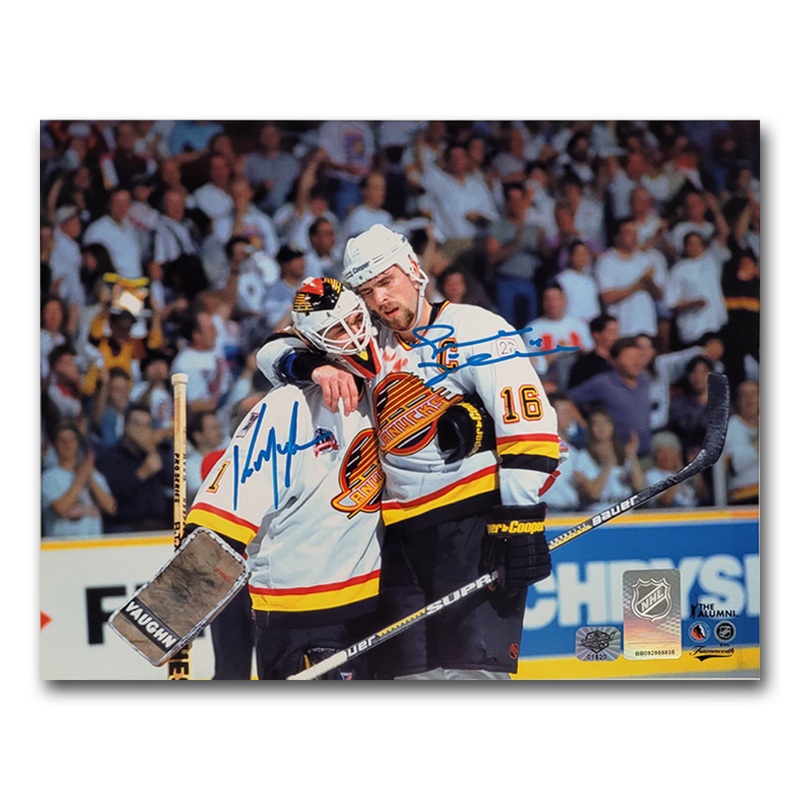 Trevor Linden & Kirk McLean Vancouver Canucks Autographed 16×20 (Heart and Soul)
