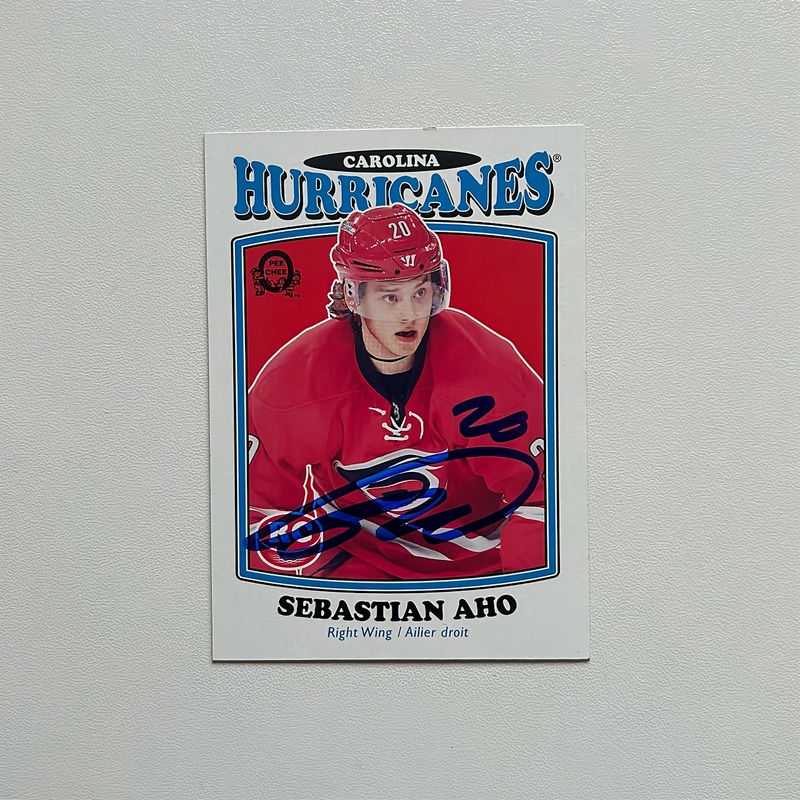 2016-17 OPC Marquee Retro #687 SEBASTIAN AHO Autographed Rookie Card