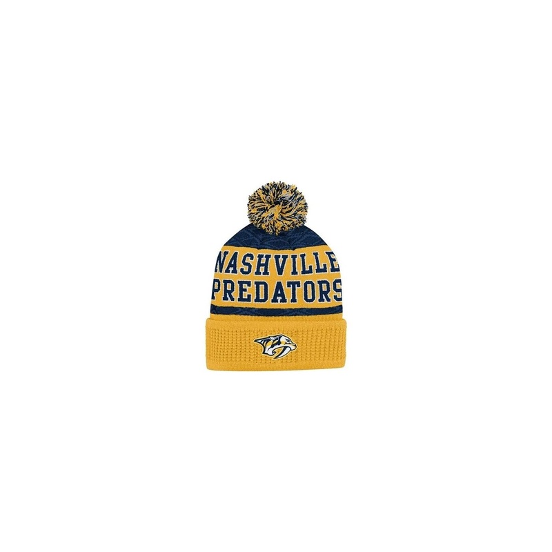 Outerstuff Hat Puck Pattern Cuffed Pom Nashville Predators