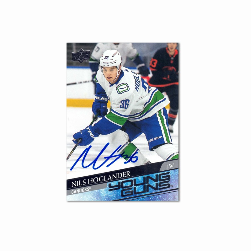 2020-21 UD Young Guns #462 NILS HOGLANDER Autographed Rookie Card