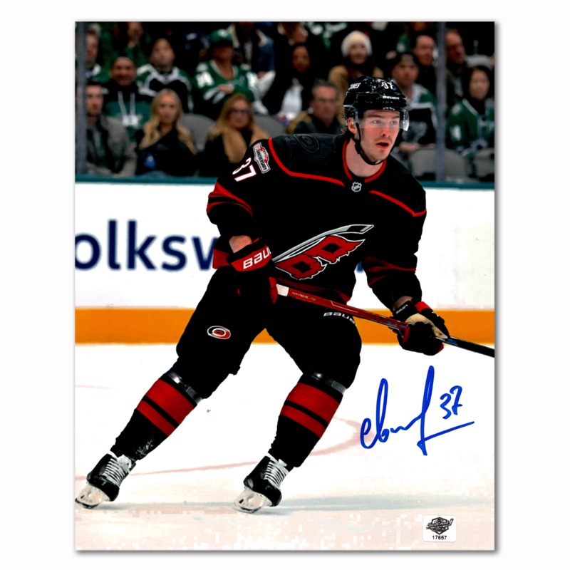 Andrei Svechnikov Autographed Carolina Hurricanes Black Home 8×10 Photo