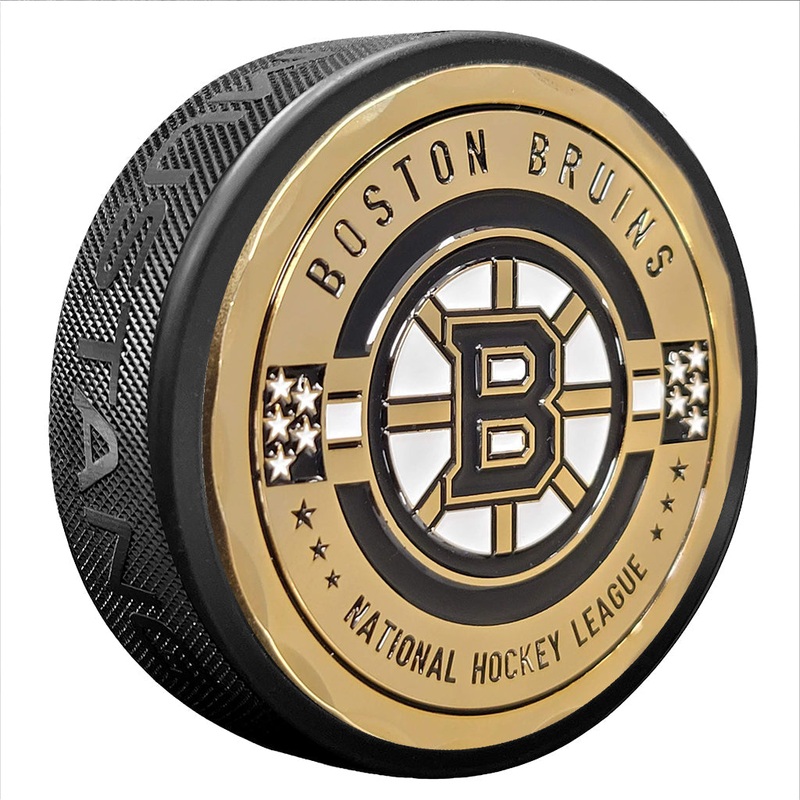 Boston Bruins Puck | Stars & Stripes Medallion