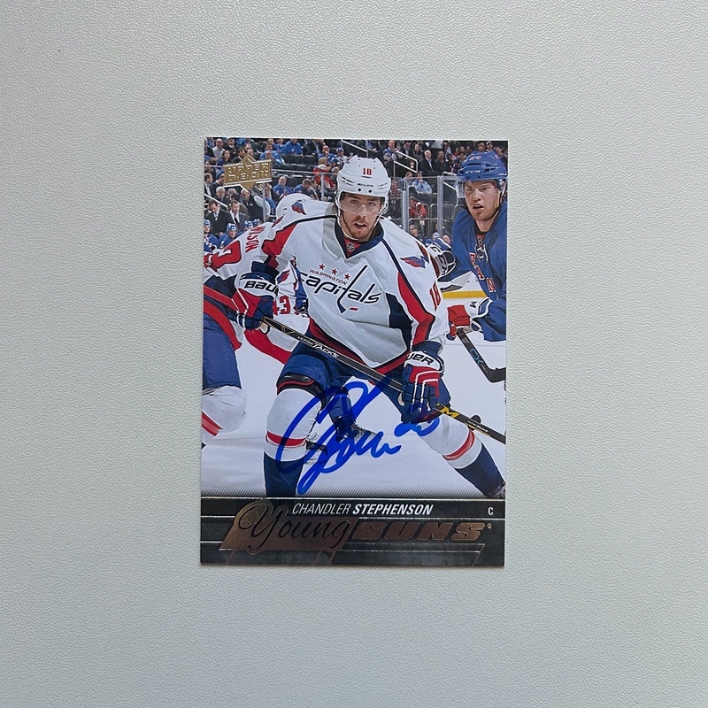 2015-16 UD Young Guns #484 CHANDLER STEPHENSON Autographed Rookie Card