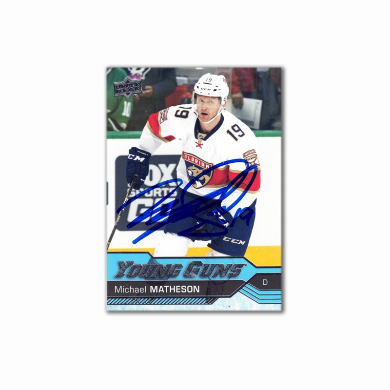 2016-17 UD Young Guns #241 MIKE MATHESON Autographed Rookie Card