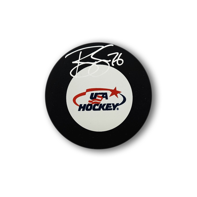 Brady Skjei Autographed Team USA Hockey Puck