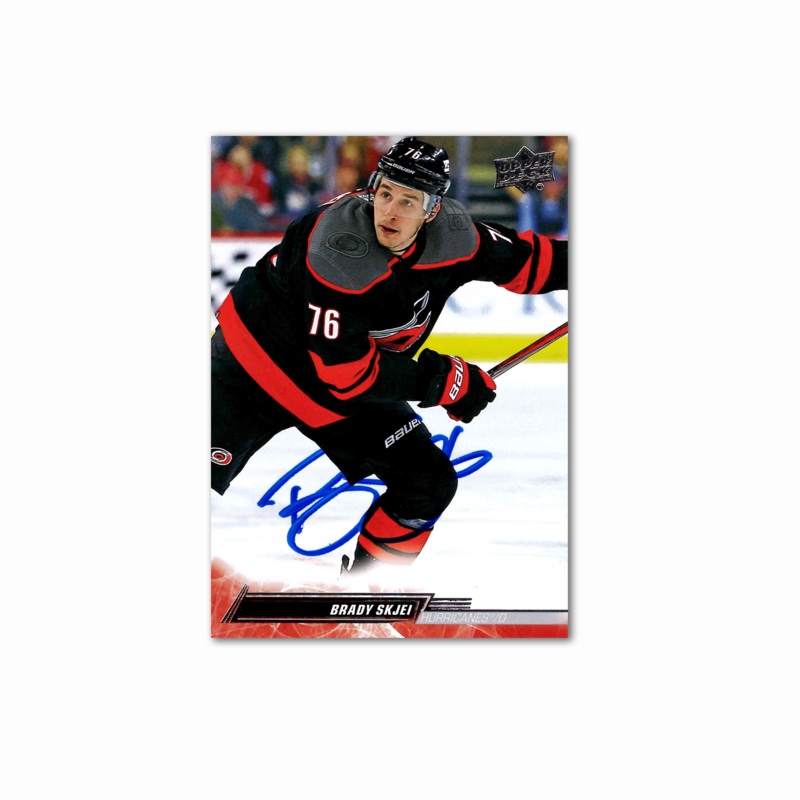 Brady Skjei Autographed Carolina Hurricanes Hockey Card