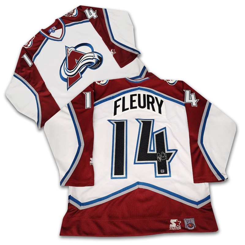 Theo Fleury Colorado Avalanche Autographed White Jersey