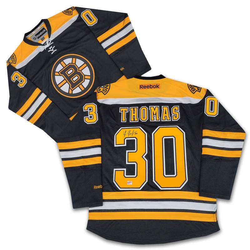 Tim Thomas Boston Bruins 2007-2017 Black Reebok Jersey