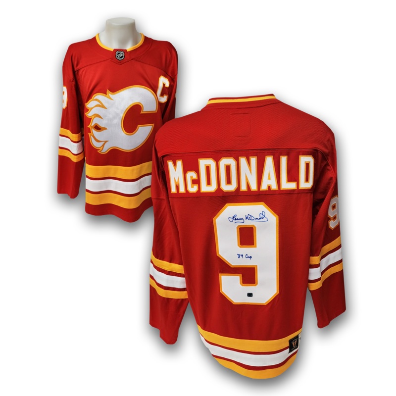 Lanny McDonald Calgary Flames Autographed Fanatics Jersey Inscribed 89 Cup