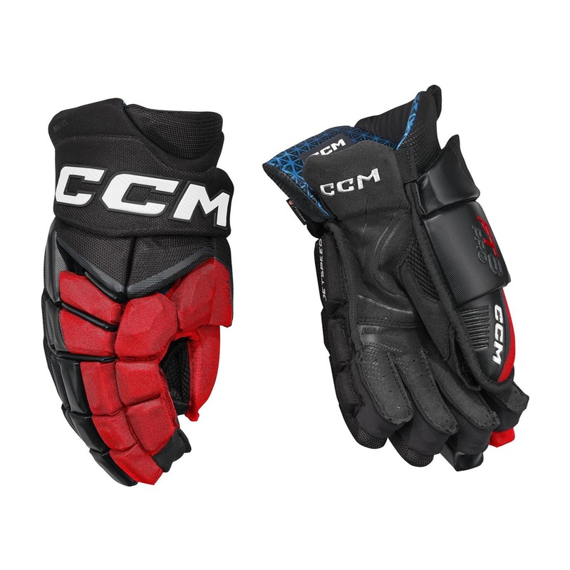 CCM Glove Jetspeed FT8 Pro Jr Black/Red/White