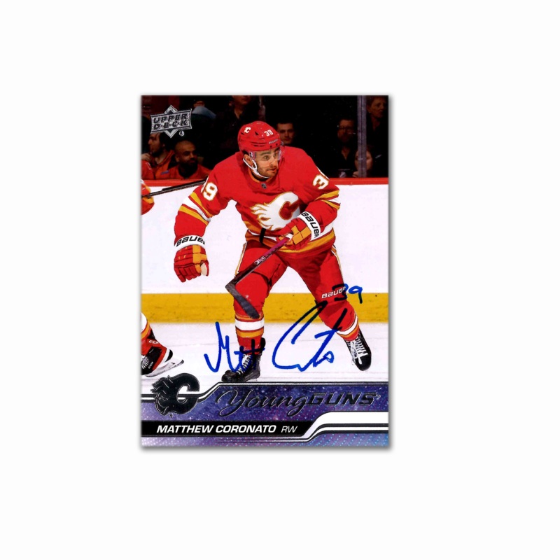 Matt Coronato Autographed Calgary Flames Young Guns Hockey Card