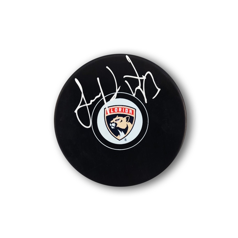 Sam Reinhart Autographed Florida Panthers Hockey Puck