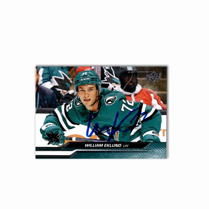 William Eklund Autographed San Jose Sharks 2023-24 Series 1 Hockey Card