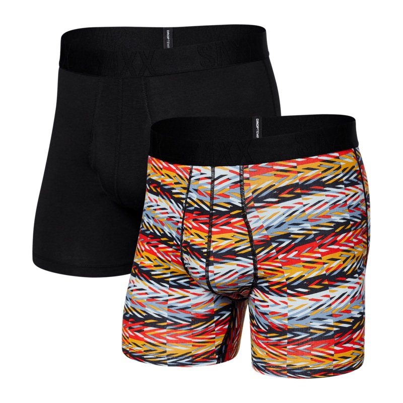 Saxx DropTemp Cooling Cotton Boxers – Leo Camo / Black (2 Pack)
