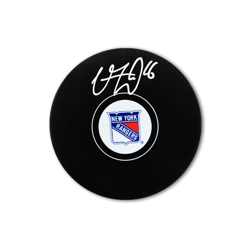 Vincent Trocheck Autographed New York Rangers Hockey Puck