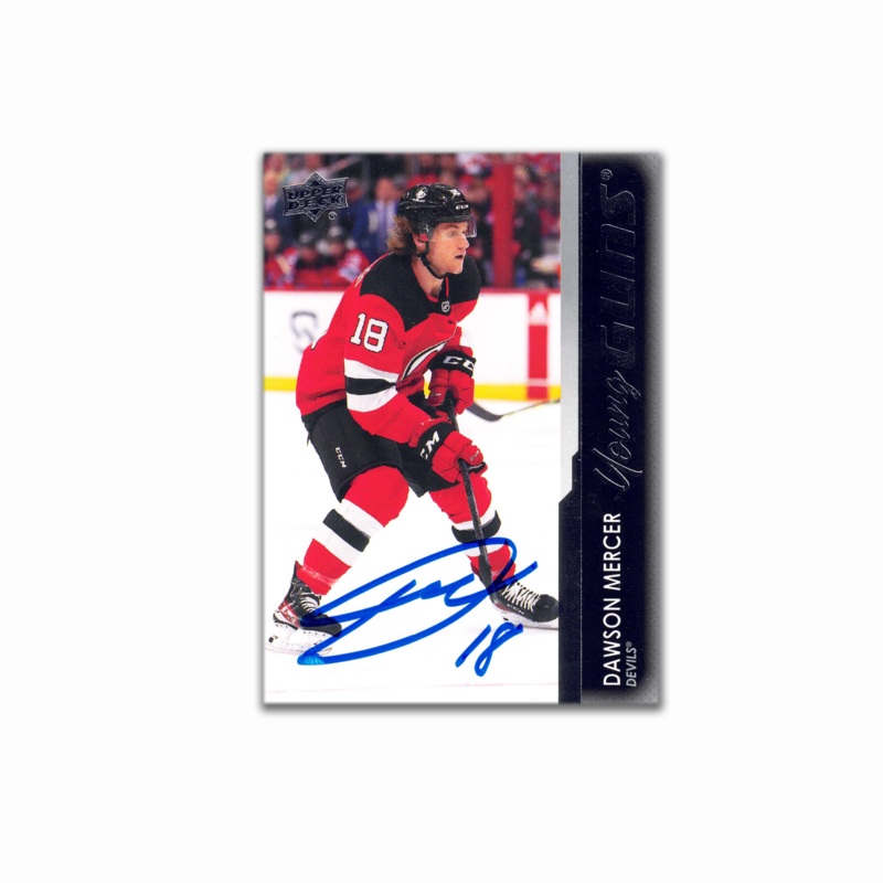 2021-22 UD Young Guns #459 DAWSON MERCER Autographed Rookie Card