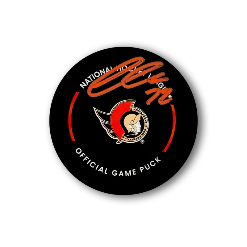 Thomas Chabot Ottawa Senators Autographed Official Hockey Puck