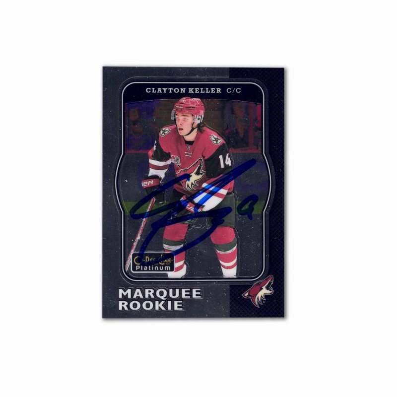 2017-18 OPC Platinum Marquee Rookies #R-69 CLAYTON KELLER Autographed Rookie Card
