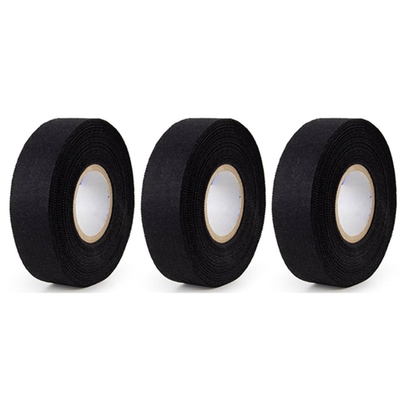 3-Pack Black Cloth Hockey Tape
