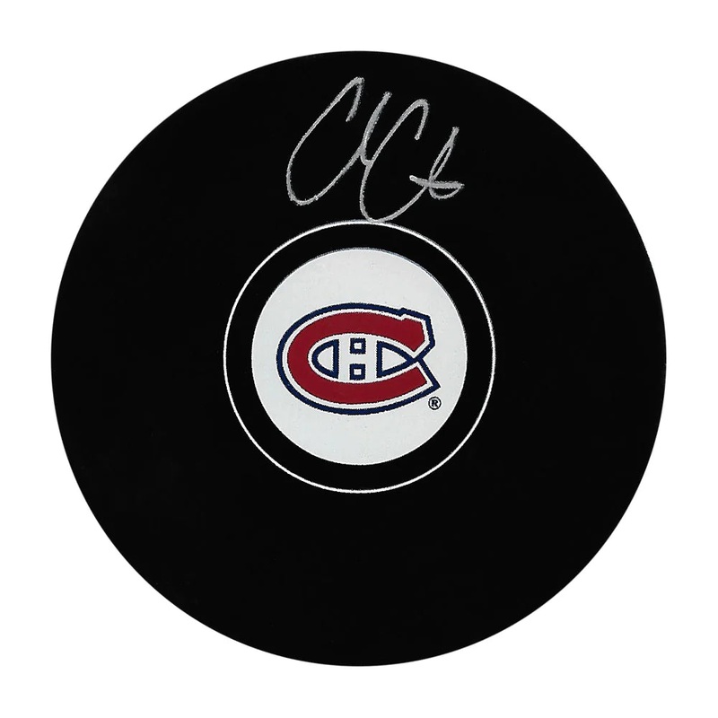 Cole Caulfield Autographed Montreal Canadiens Hockey Puck