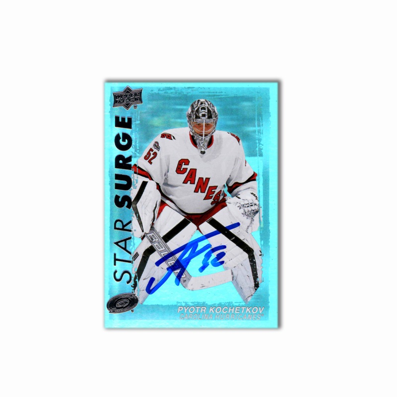Pyotr Kochetkov Autographed Carolina Hurricanes Star Surge 2023-24 Series 1 Hockey Card