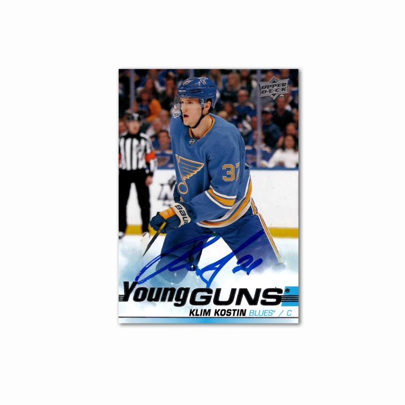 Klim Kostin Autographed St. Louis Blues Young Guns Hockey Card