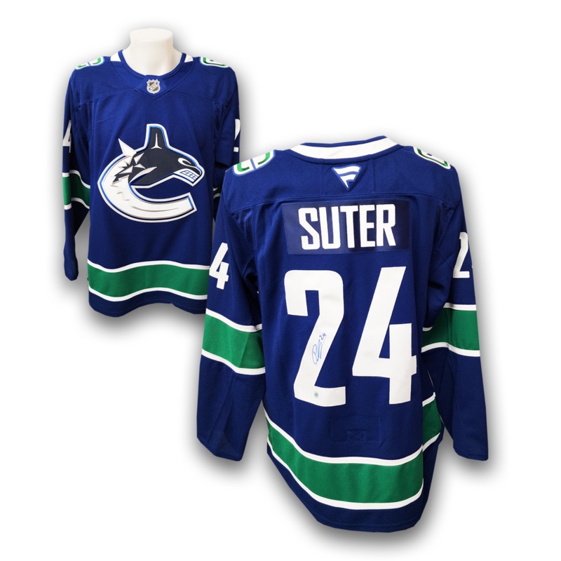 Pius Suter Autographed Vancouver Canucks Home Fanatics Premium Jersey